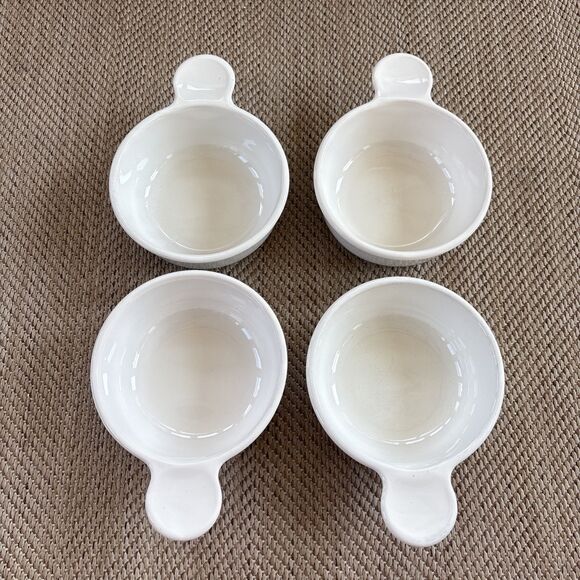 Set of 4 Corning Ware White P-150-B Grab It Bowls Microwave Soup Bowls - Picture 1 of 9
